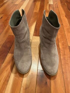 Nine West Suede Ankle Boots in Taupe